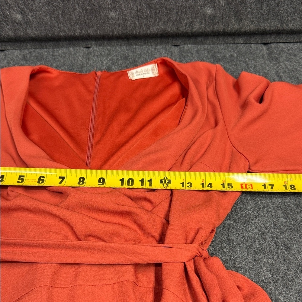 Altar'd State Vibrant Orange Wrap Dress - Picture 4 of 4